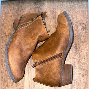 Carlos Suede Short Heeled Booties